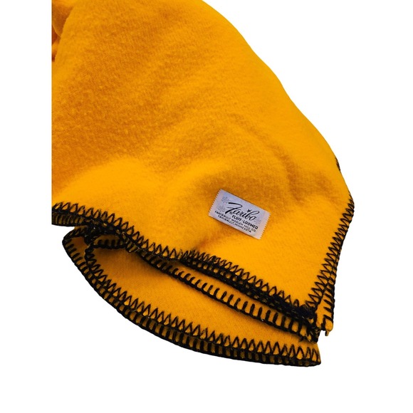 Faribo Other - Vintage Faribo‎ Fluff-Loomed Wool Blanket RARE Yellow Black Whipstitch 48x60 USA